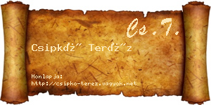 Csipkó Teréz névjegykártya
